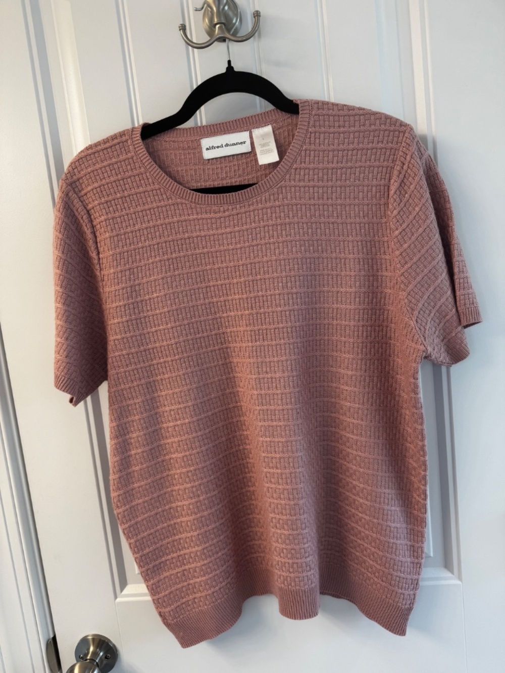 Alfred Dunner Textured Knit Sweater Top Pink Size Large - Picture 5 of 7